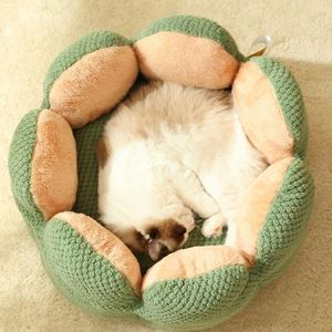 Round Flower-Shaped <b>Nest</b> Dog <b>Bed</b> for Large Dogs-Waterproof Elevated Pet <b>Bed</b> Coral Fleece Mat Soft Eco-Friendly Sleep Solution - Product Image 2