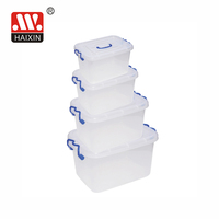 Boîte de rangement multifonctionnelle en plastique de 10L, 17L, 29L pour poupées, chaussures et jouets, avec serrure et couvercle, idéale pour la salle de bain - Vente en gros