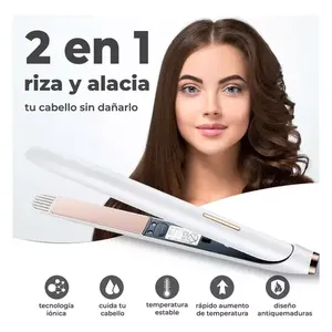 Plancha y Rizador de Pelo 2 en 1 de Cerámica con Tecnología Iónica y Función de Vapor, Multi-Estilizador Eléctrico de 200-500W para Cabello Seco - Product Image 4