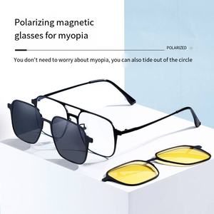 Gafas de Sol Magnéticas 3 en 1 con Visión Nocturna 3D, Clip Magnético, Polarizadas, Metálicas, para Mujer, con Graduación para Miopía, Gafas Ópticas para Hombre 2024 - Product Image 3