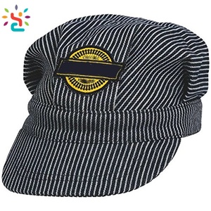 Bán Buôn Trẻ Em Của Kỹ Sư Tùy Chỉnh Bé Hat Sọc Cap Ít Kỹ Sư Hat 100% Bông Đảng Hat - Product Image 2