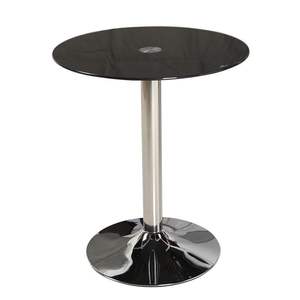 Table basse ronde moderne avec plateau en verre trempé, facile à nettoyer, pour salon, design sécurisé pour les enfants - Product Image 2