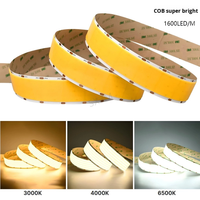 Bande lumineuse LED COB haute densité à 5 rangées de lumens élevés Bande lumineuse intelligente étanche de 30mm pour la maison et l'extérieur Bande LED COB de 30mm