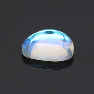 Venta al por mayor de <span class=keywords><strong>piedra</strong></span> lunar sintética de <span class=keywords><strong>color</strong></span> azul, <span class=keywords><strong>piedra</strong></span> preciosa artificial, tamaño personalizado, forma de hoja, <span class=keywords><strong>piedra</strong></span> lunar - Product Image 5