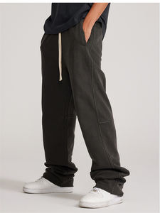 Venta caliente fitness jogging gimnasio apilados pantalones de chándal ligero en blanco hombres unisex pantalones de chándal personalizados joggers pantalones de chándal Pantalones deportivos - Product Image 2