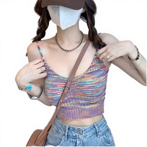Tops de Verano para Mujer 2025, Transpirables, Lisos, Nueva Moda, Tejido de Punto, Sin Mangas, Sexy, Suéter Básico Corto, Casual - Product Image 2