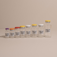 Flacons en verre tubulaire transparent ambré mat vides de 3 ml à 30 ml pour injection pharmaceutique à usage stérile