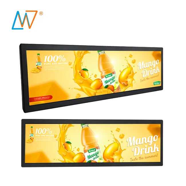 Toptan usb dokunmatik ultra geniş ekran 16.8 inç gerilmiş çubuk ultra geniş lcd reklam ekranı