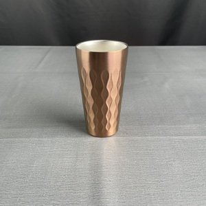 550ml in acciaio inox doppio strato diamante tazza di birra elegante Design classico durevole facile pulire resistente al calore per il freddo caldo - Product Image 3