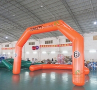 Arche gonflable publicitaire extérieure à double jambe pour départ/arrivée de course, certifiée CE, avec pompe électrique pour événements
