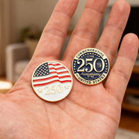 Épingles de revers en alliage de zinc émaillé souple, souvenir du 250e anniversaire de la Journée Nationale des États-Unis 2026, drapeau américain, pour casquettes, chapeaux et vêtements