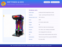 Fabricant de bornes d'arcade Punch & Kick, LED, OEM, ODM, thème personnalisé, logo, décoration