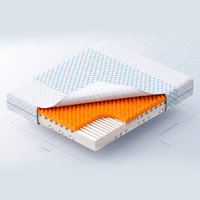 Surmatelas en mousse découpée personnalisable, motif alvéolé, respirant, ergonomique, taille simple 18 cm