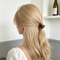 Pince à cheveux mini en acétate style vintage français Shily&OS pour la vente en gros, personnalisable avec logo pour boutique, pince à cheveux en acétate coquille
