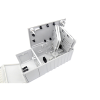 Boîtier de terminaison FTTH multi-opérateurs Melontel MT-12381 gris en plastique, type intérieur, 32 fibres optiques, pour raccordement de fibres optiques