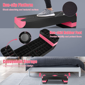 แท่นออกกำลังกายแบบปรับระดับได้พร้อมแผ่นรองกันลื่นสำหรับฟิตเนสที่บ้าน - Product Image 5