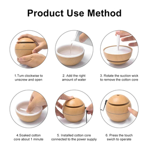 Ahşap tahıl elektrikli hava Aroma YAYICI serin sis uçucu yağlı nemlendirici yatak odası otel veya araba için - Product Image 5