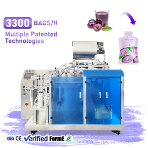 Machine de remplissage et de scellage de sachets préformés verticaux à grande vitesse, machine d'emballage de liquides et de jus - Product Image 1