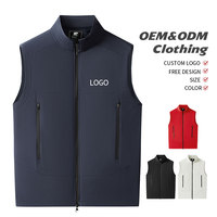 Gilet de travail imperméable personnalisé avec logo OEM, veste d'hiver pratique, uniforme d'entreprise, gilet softshell pour hommes