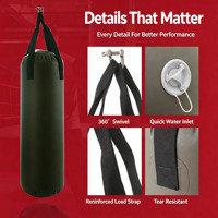 Sac de frappe gonflable durable suspendu pour l'entraînement de boxe, Muay Thai, MMA, Kickboxing, équipement de fitness pour la maison