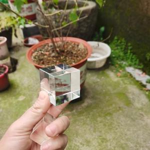 Cristal prisme verre Pixel <span class=keywords><strong>Cube</strong></span> blanc photographie fête <span class=keywords><strong>Photo</strong></span> accessoire drôle jeu cadeaux verre cristal <span class=keywords><strong>Cube</strong></span> pour Pixel Party Favors - Product Image 6