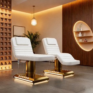 Cama de Belleza de Lujo, Cama de Masaje Eléctrica con 3 Motores, Ajuste Multiángulo, Muebles de Salón de Alta Calidad para el Cuidado de Belleza - Product Image 2