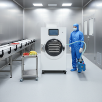 Machine de lyophilisation commerciale pour aliments (viande, bonbons, légumes, fruits, café, fleurs) de 1 à 20 kg