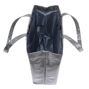 Large PVC Tote Bag for Women Clear Totes Bags <b>Plastic</b> <b>Letters</b> Print Handbag Kraft Paper Hobo Bag for Work Travel - Product Image 6