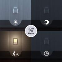 Veilleuse LED à détecteur de mouvement ABS à brancher, avec lumière douce et chaude, allumage/extinction automatique, design économe en énergie, pour usage domestique