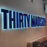 Letreros Luminosos LED de Fábrica al por Mayor, Letras Metálicas Iluminadas para Negocios, Letreros Retroiluminados, Publicidad Exterior, Logotipo Comercial
