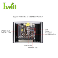 Pfsese appareil pare-feu sans ventilateur Intel Celeron 3867U dual core 6 lan de bureau pare-feu pfsense mini pc