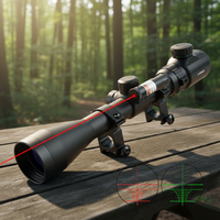 Lunette de visée tactique de chasse 3-9X40EG+JG4R avec point rouge laser et accessoires de montage pour télescope de chasse