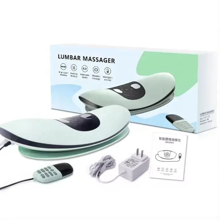 Vct Elektrische Infrarood Verwarming Lucht Comprimeren Taille Vibratie Massage Kussen Lumbale Ondersteuning Apparaat Lumbale Tractie Rug Massageapparaat