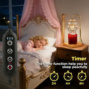 Lámpara Calentadora <span class=keywords><strong>de</strong></span> Velas Eléctrica <span class=keywords><strong>de</strong></span> Vidrio Transparente con Temporizador y Regulación <span class=keywords><strong>de</strong></span> Intensidad para Calentar Velas <span class=keywords><strong>de</strong></span> Mesa, Lámpara <span class=keywords><strong>de</strong></span> Velas <span class=keywords><strong>de</strong></span> Vidrio Teñido - Product Image 4