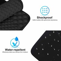 Étui de protection pour tablette en néoprène noir avec fermeture éclair rembourrée, résistant aux chocs et à l'eau, avec logo personnalisé, pour iPad de 8 à 10,5 pouces