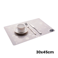 Napperons en plastique RNPT à paillettes 30x45cm rectangulaires, finition scintillante subtile, coins arrondis pour les décorations de table de mariage