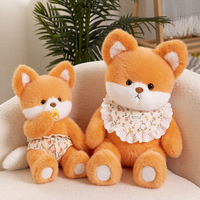 En gros, Jouets en peluche super doux rembourrés de coton PP, mignons lapins, ours, renards blancs, compagnons de naissance lavables
