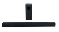 2.1 terbaru desain portabel Speaker teater rumah sistem plastik TV Soundbar USB AUX Remote Control LED cahaya Soundbar