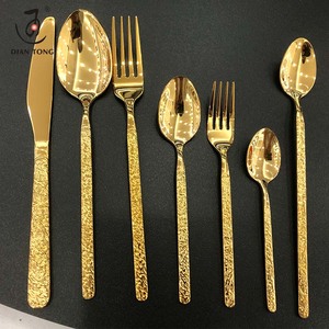 Ensemble de Couverts Dorés de Luxe en Acier Inoxydable pour Mariage, Restaurant et Décoration – Couteaux, Cuillères <span class=keywords><strong>à</strong></span> <span class=keywords><strong>Soupe</strong></span> et Fourchettes de Haute Qualité - Product Image 2