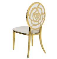 Chaises Bellini en acier inoxydable pour mariage, or, fête prénatale, décor d'hôtel