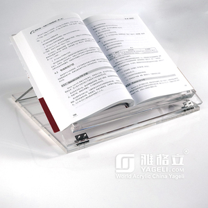 Wholesale Factory Customized Clear <strong>Lucite</strong> Foldable Shtender <strong>Lucite</strong> Tabletop Shtender With Metal Stand