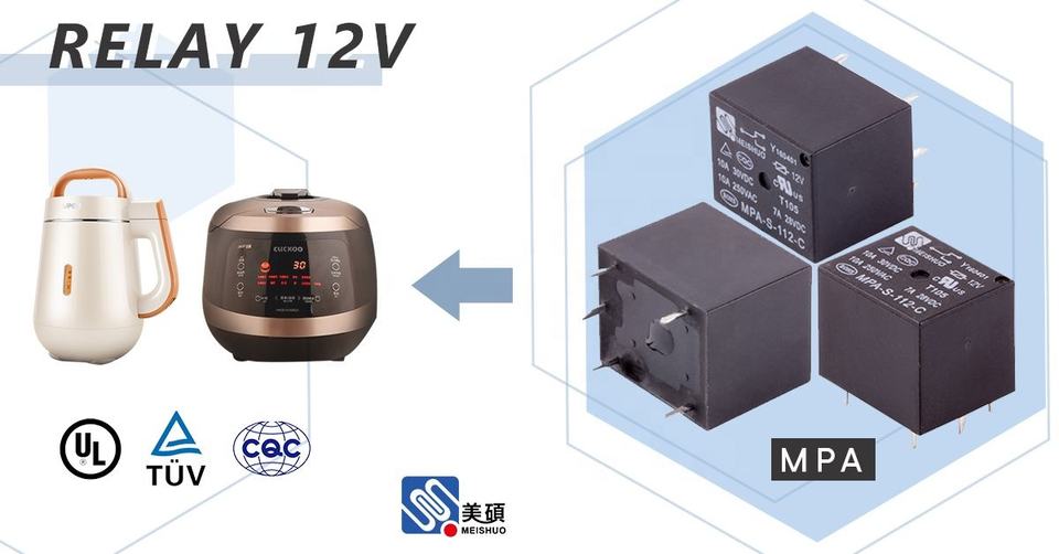 Meishuo MPA-S-112-A Micro Rele Small Relay 12v 10a Mini Hf3ff Relay 4 Pin Rele for Air Conditioner