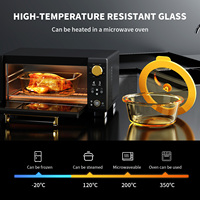 Boîtes à lunch en verre borosilicate en gros avec couvercles, compatibles micro-ondes, pour le stockage des aliments, contenants de rangement pour la cuisine