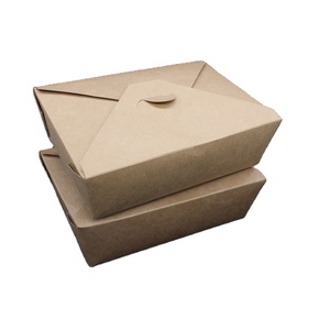 Custom Disposable Salad Paper Box Packaging Food Grade Kraft Paper Box