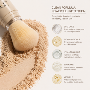 <span class=keywords><strong>Lance</strong></span> Etiqueta Privada polvo mineral vegano protección UVA UVB evitar daños solares SPF 50 polvo de protección solar con cepillo - Product Image 3