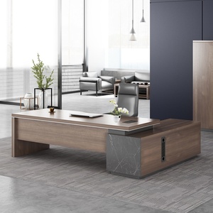 Custom Modern Luxury Wood Office <b>Table</b> Furniture Modular L Shaped Silla Escritorio CEO Executive Manager Office Desk Drawer Home - Product Image 3