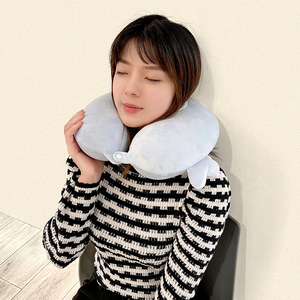 Dessin animé mignon Animal dauphin pur mousse à mémoire voyage oreiller soutien lombaire sieste oreiller ensemble - Product Image 2