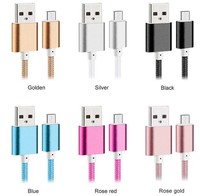 Kabel pengisi daya Data USB mikro 2.0 a ke mikro B, kabel pengisi daya Usb mikro 180 derajat ekstra panjang