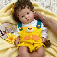 Poupées bébés réalistes en silicone de 18 pouces, corps entièrement en silicone, cheveux bouclés implantés, bouche ouverte, anatomiquement correctes, poupées reborn