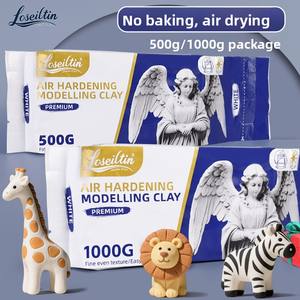 Argile <span class=keywords><strong>à</strong></span> <span class=keywords><strong>modeler</strong></span> premium <span class=keywords><strong>durcissante</strong></span> <span class=keywords><strong>à</strong></span> l'air, sans cuisson, blanche, pour <span class=keywords><strong>sculpture</strong></span> et loisirs créatifs 500g/1000g - Product Image 2